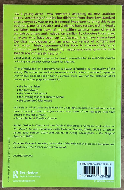 Award Monologues for Women edited by Patrick Tucker & Christine Ozanne