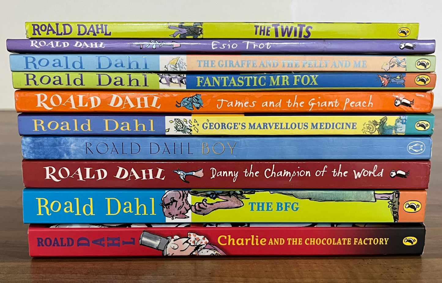 10 x Roald Dahl James, Twits, Esio, Giraffe, Mr. Fox, George's, Charlie, BFG, Danny, Boy
