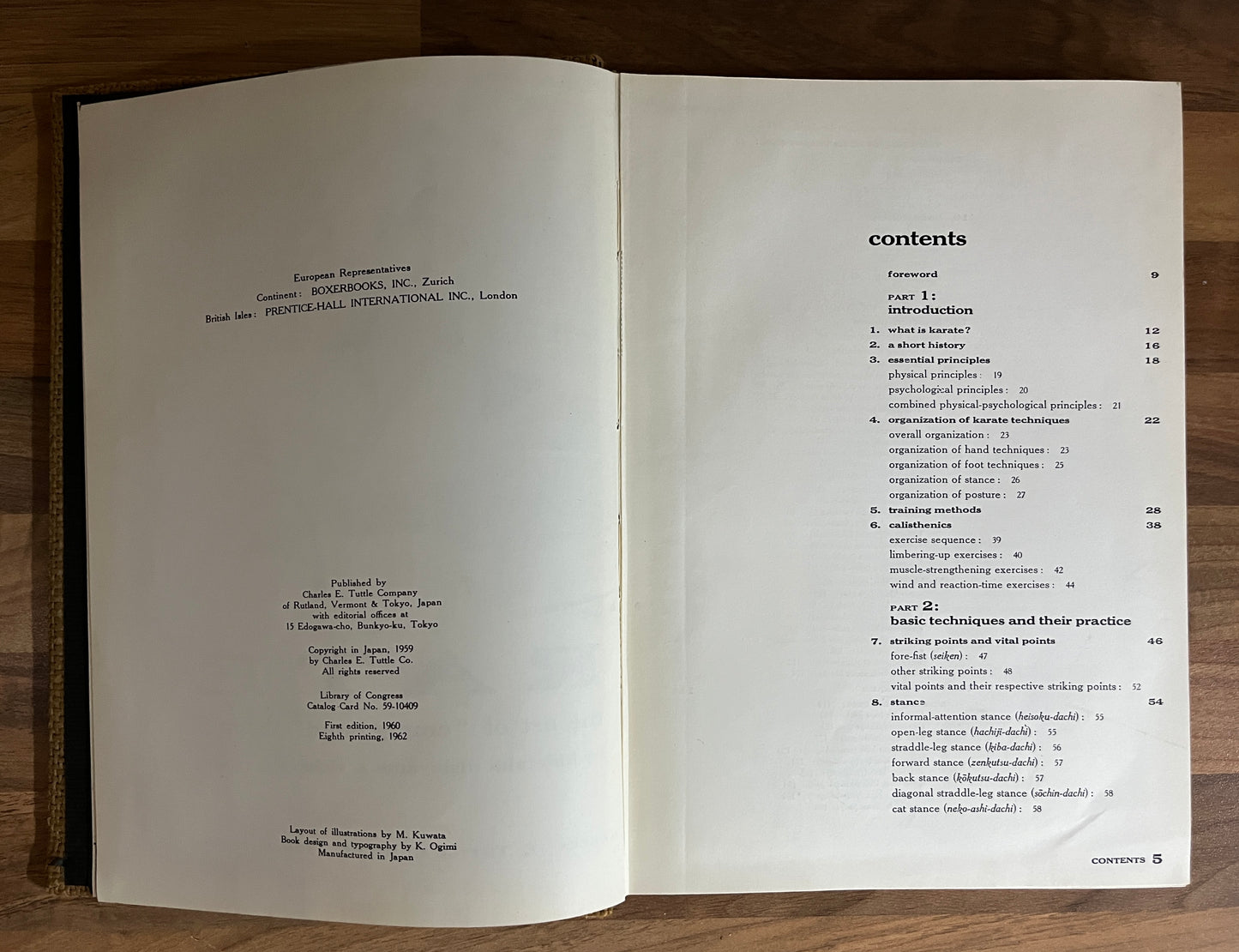 Karate: The Art of " Empty Hand" Fighting  - Nishiyama,  Brown Hardcover, 1962