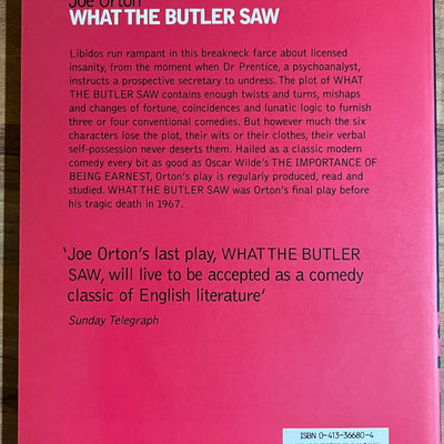What the Butler Saw by Joe Orton (Methuen Modern Plays, 2000)