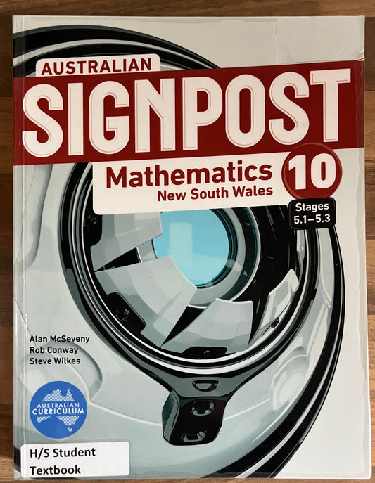 Australian Signpost 10 (5.1-5.3) Mathematics NSW Student Book + eBook- Alan McSeveny et al (Pearson)