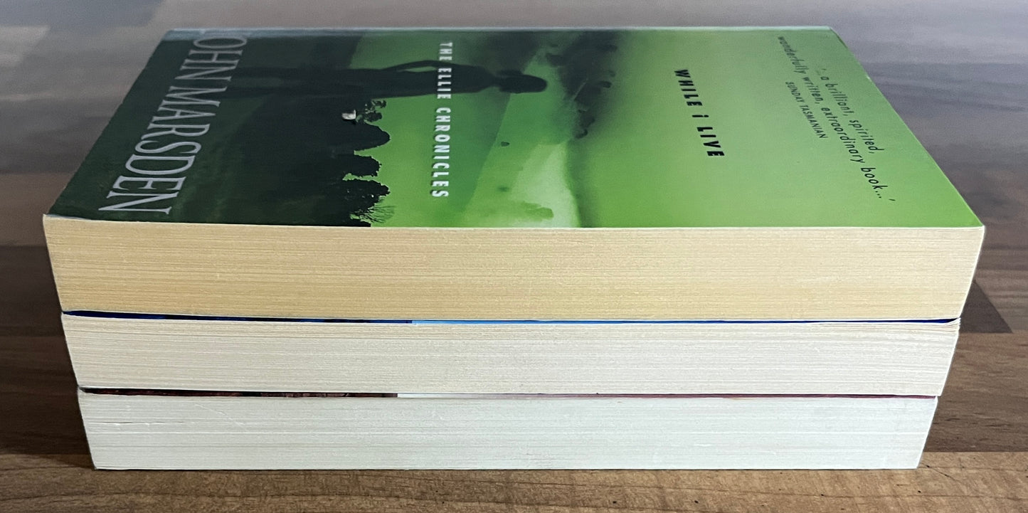 Set of 3  Ellie Chronicles, While I Live, Incurable, Circle of Flight  by John Marsden
