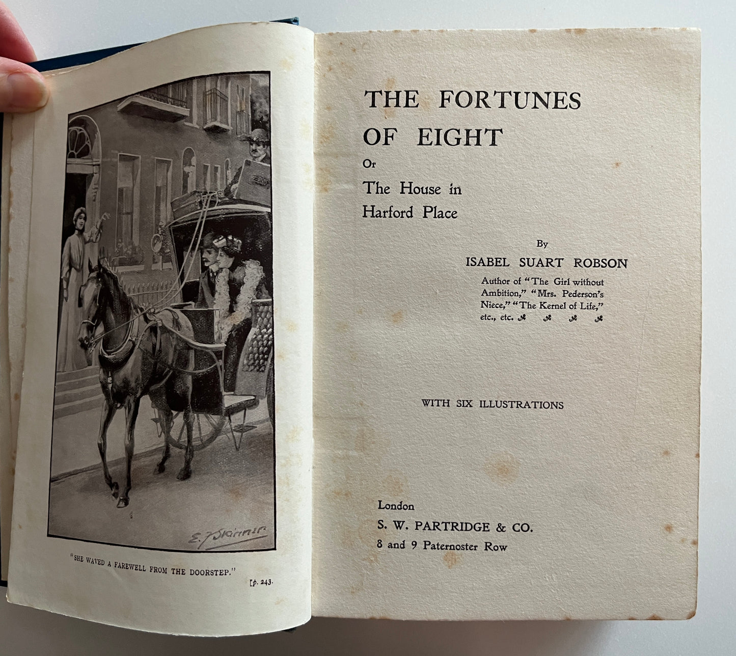 The Fortunes of Eight or The House in Harford Place Isabel Robson HC, 1930