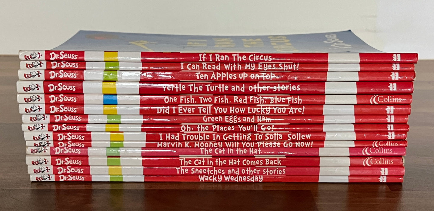 Dr Seuss Lot 14 Collins Paperbacks Cat in the Hat Green Eggs Places You'll Go