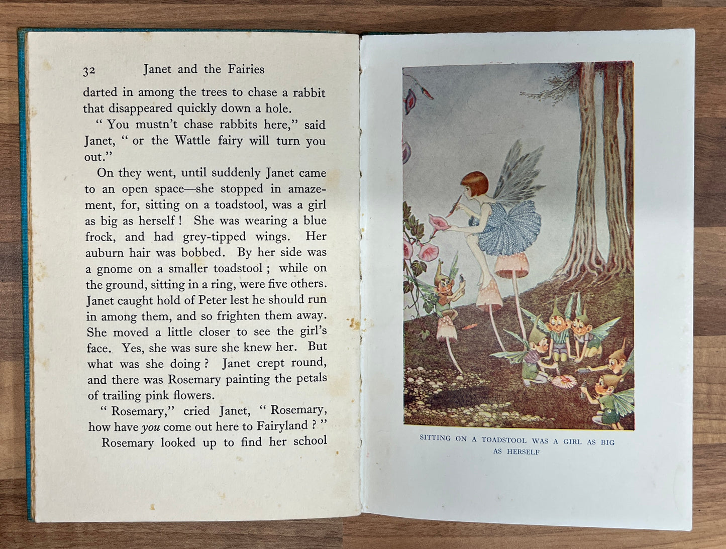 Janet and the Fairies by Bertha M. Danks, Illus. Ida Rentould Outhwaite HC, 1937 *SCARCE*
