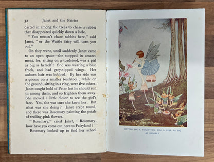 Janet and the Fairies by Bertha M. Danks, Illus. Ida Rentould Outhwaite HC, 1937 *SCARCE*