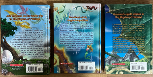 3 x The Kingdom of Fantasy Books 4, 6 & 8 Hardcovers Geronimo Stilton