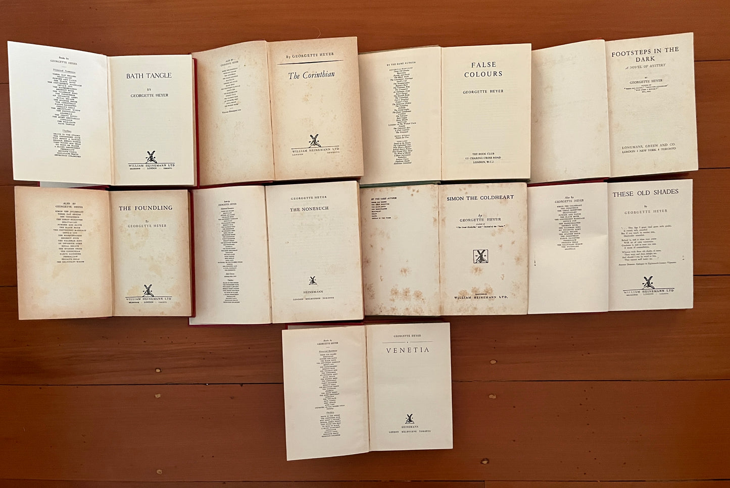 9 x Georgette Heyer Hardcover Lot – Vintage Heinemann & Australian Editions