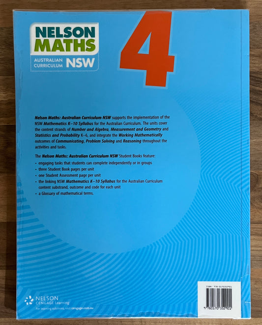 Nelson Maths : Australian Curriculum (NSW) - Student Book 4