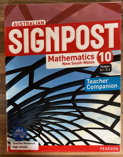 Australian Signpost 10 Stages 5.1-5.2 Mathematics NSW Teacher Companion (Pearson)