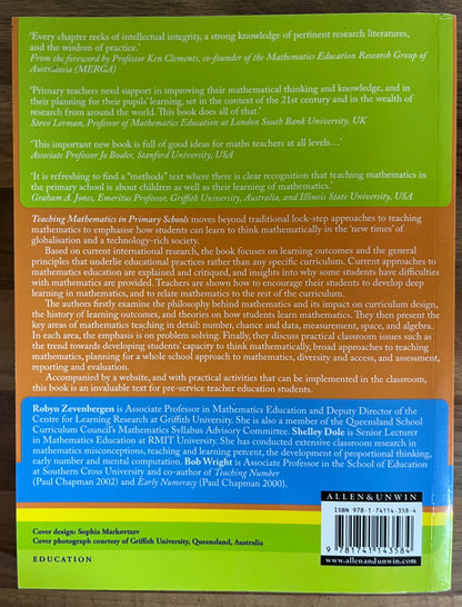 Teaching Mathematics in Primary Schools by Zevenbergen, Dole, Wright