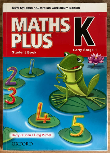 Maths Plus Stage K Student Book Early Stage 1NSW Syllabus Australian Curriculum 2013