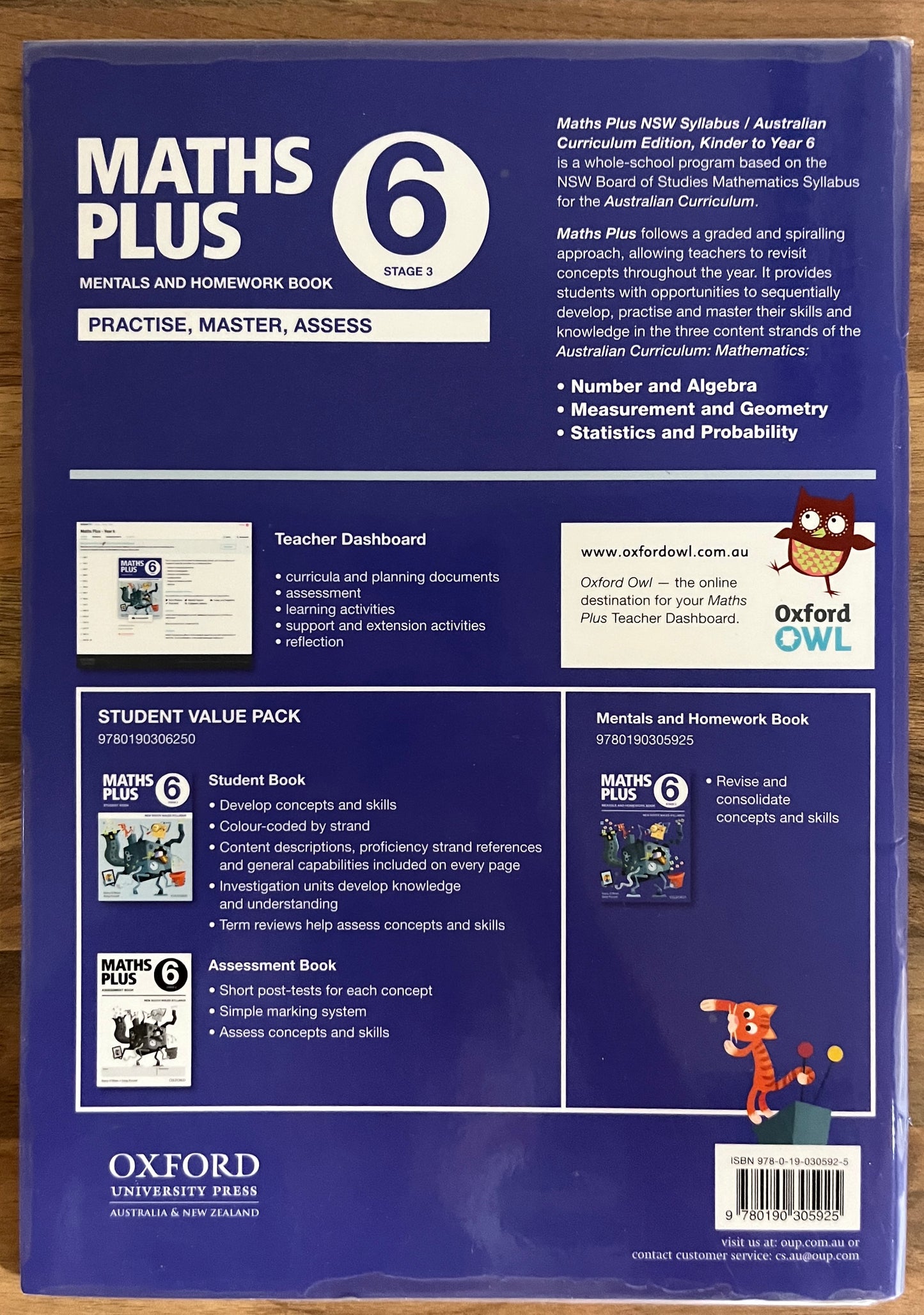 Maths Plus 6 Stage 3 Mentals and Homework Book, NSW Syllabus, 2013