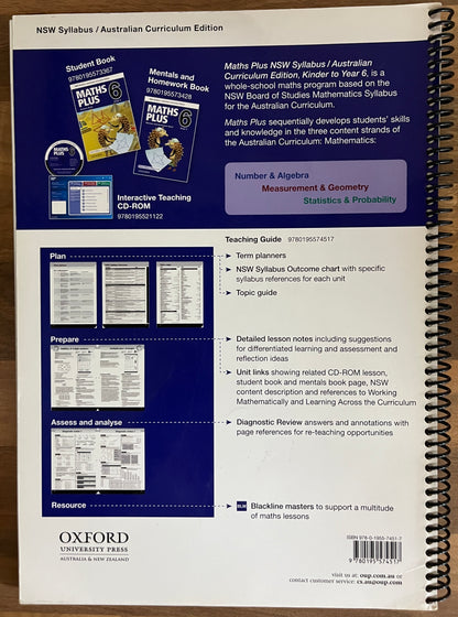 Maths Plus 6 Teaching Guide: NSW Syllabus Stage 3 Australian Curriculum Edition, 2013