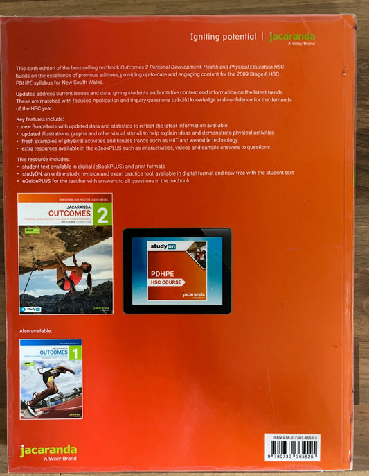 Jacaranda Outcomes 2 PDHPE HSC Course, Student Book + eCode, 6th Edition