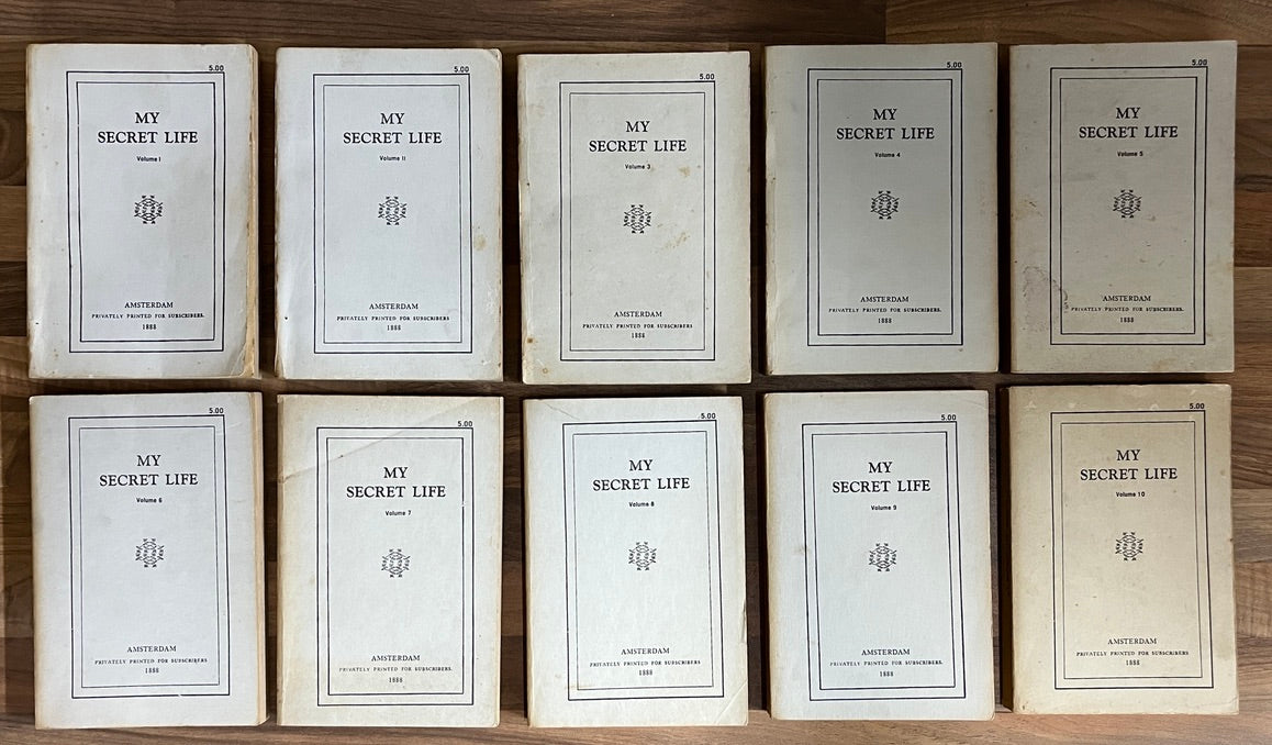 10 Volumes ONLY of the Memoir My Secret Life by "Walter", 1888, Reprint