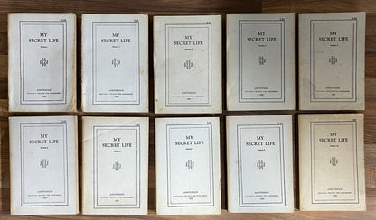 10 Volumes ONLY of the Memoir My Secret Life by "Walter", 1888, Reprint