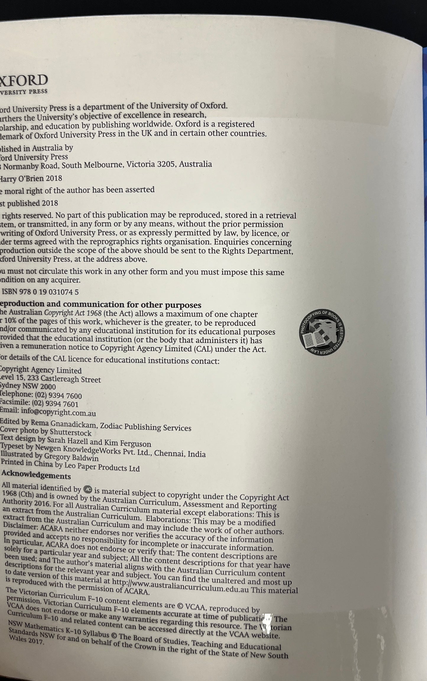 Advanced Primary Maths 6, 4th Edition - Harry O'Brien, 2018