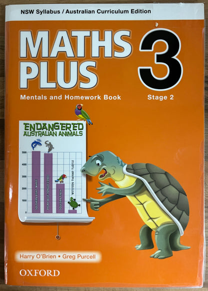 Maths Plus 3 Stage 2 Mentals and Homework Book, NSW Syllabus, 2013