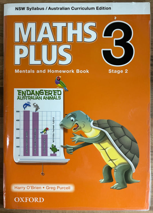 Maths Plus 3 Stage 2 Mentals and Homework Book, NSW Syllabus, 2013