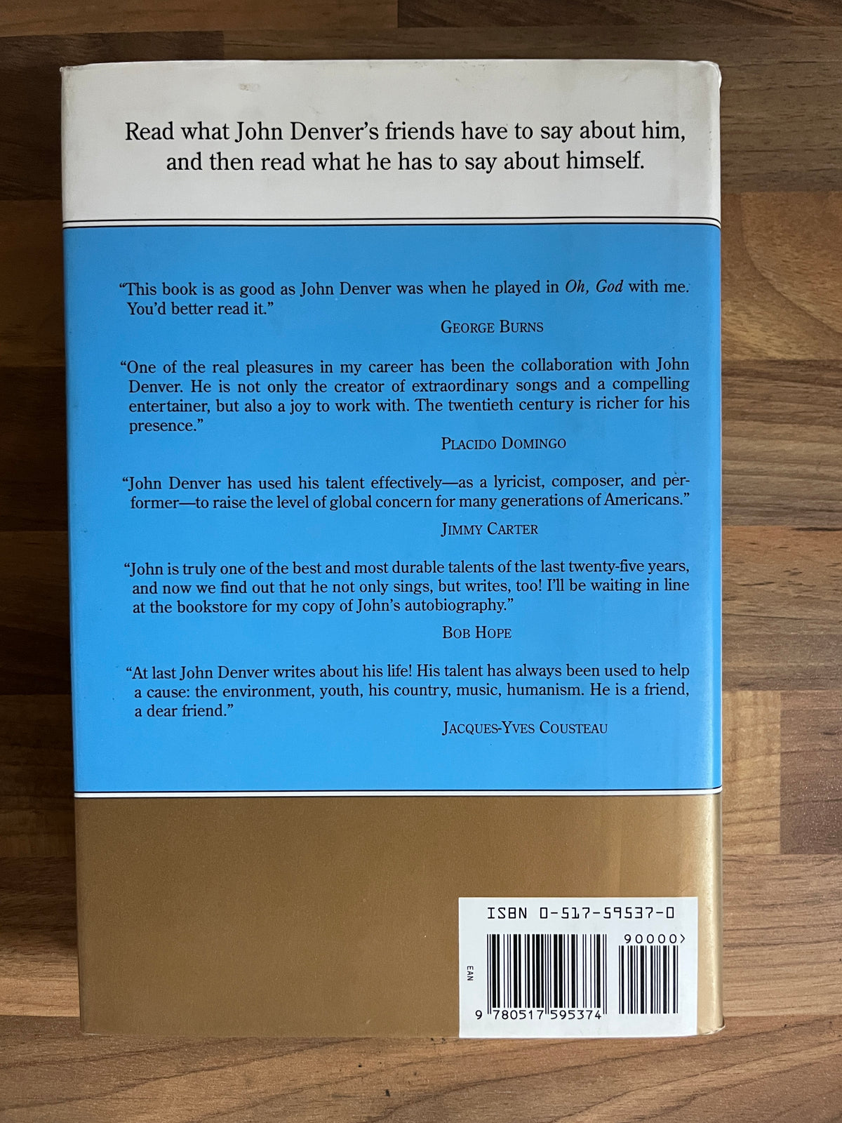 John Denver Take Me Home, An Autobiography with Arthur Tobier,  HC/DJ, 1st Print