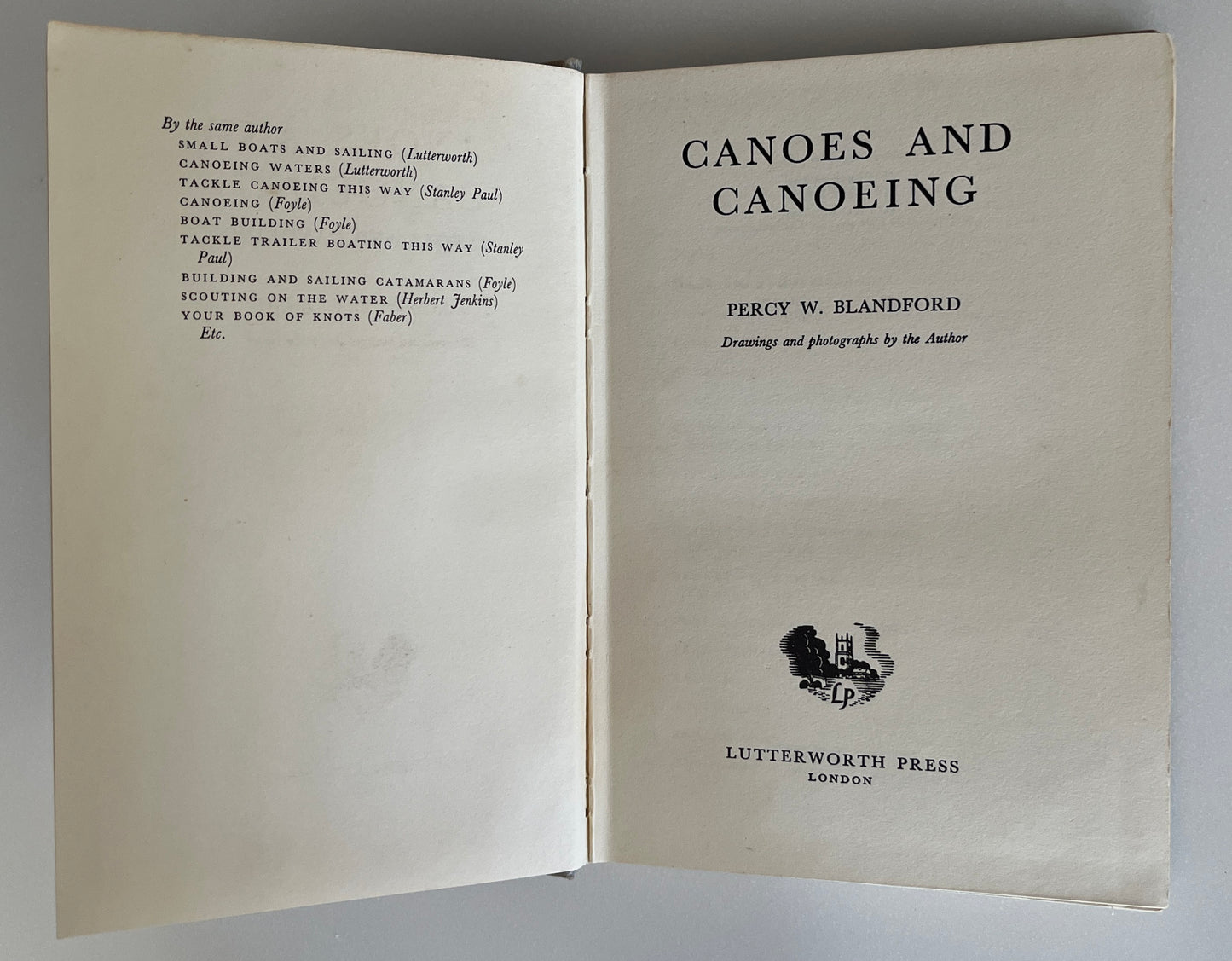 Canoes and Canoeing by Percy Blandford, Hardcover, 1969