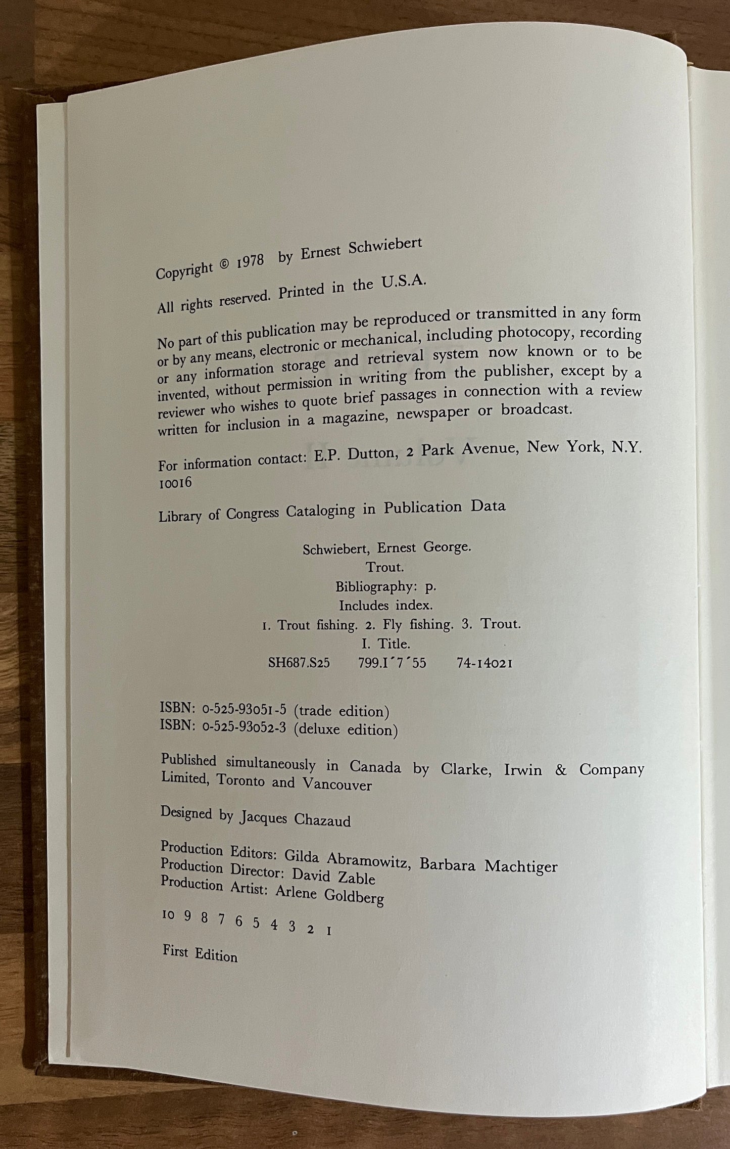 TROUT by Ernest Schwiebert 2 Vol Set w/ Slipcase 1st Edition 1978 Fly Fishing