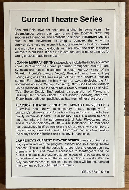 Redemption by Joanna Murray-Smith (Currency Press)