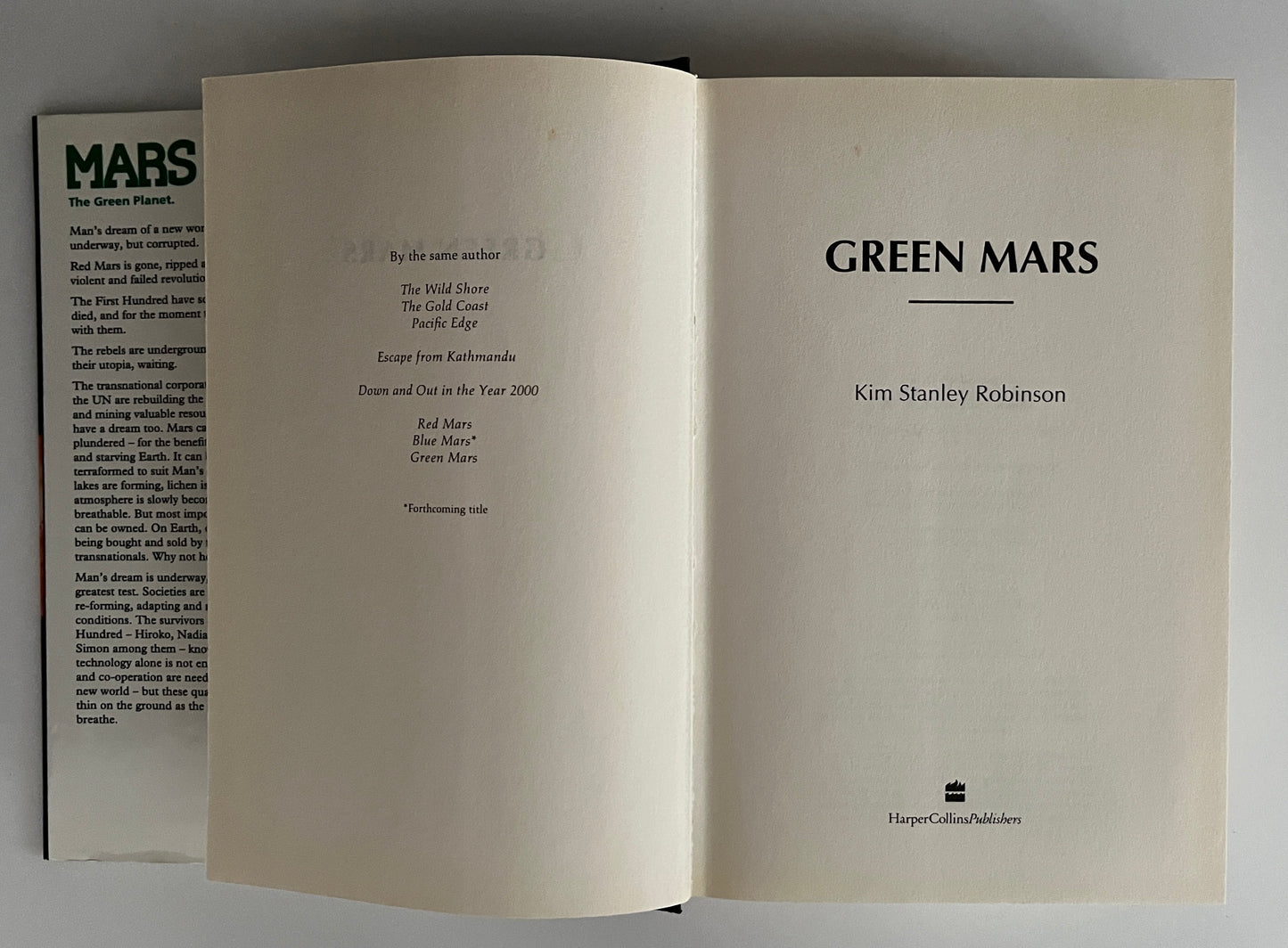 Green Mars - Kim Stanley Robinson, HC/DJ, True Ist Ed./1st Print 1993