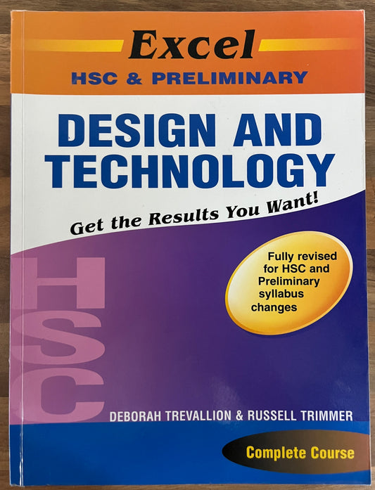 Excel HSC & Preliminary Design and Technology NO Study Cards, Fully Updated or HSC and Preliminary syllabus changes