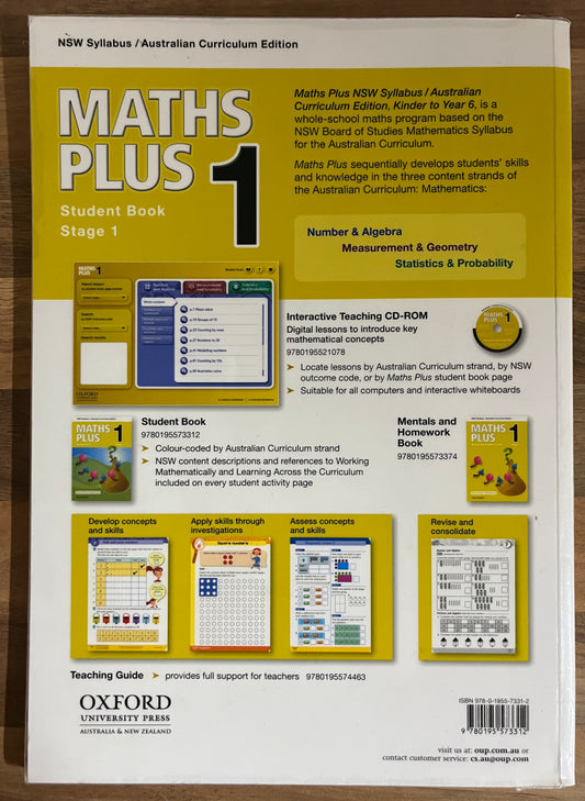 Maths Plus 1 Stage 1 Student Book : NSW Syllabus Australian Curriculum Edition, 2013