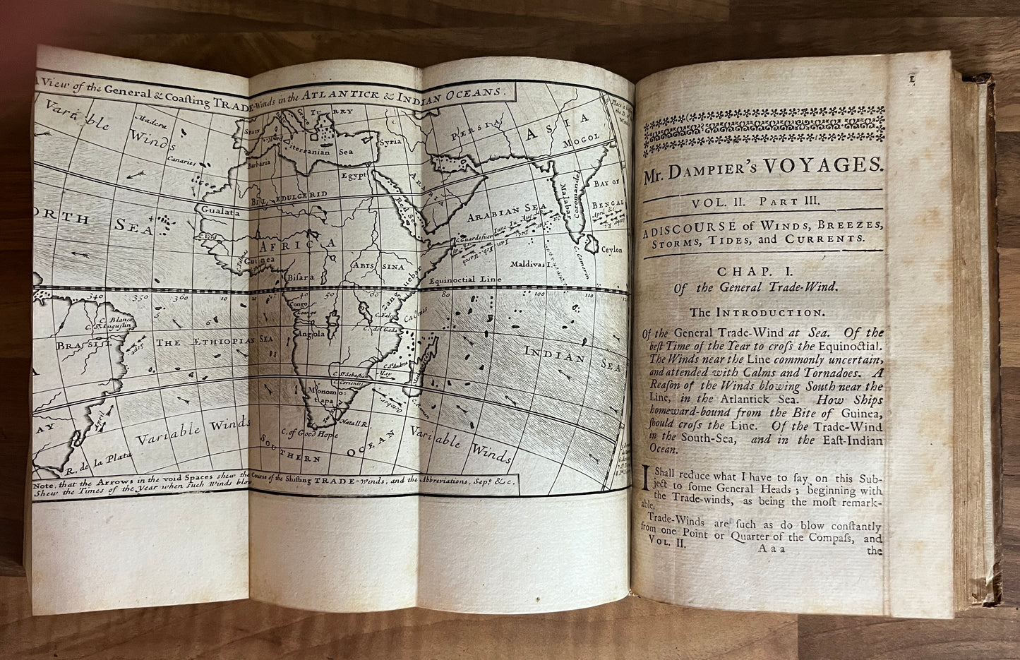 THE COLLECTED EDITION OF DAMPIER'S VOYAGES Volumes 1-4, 1729