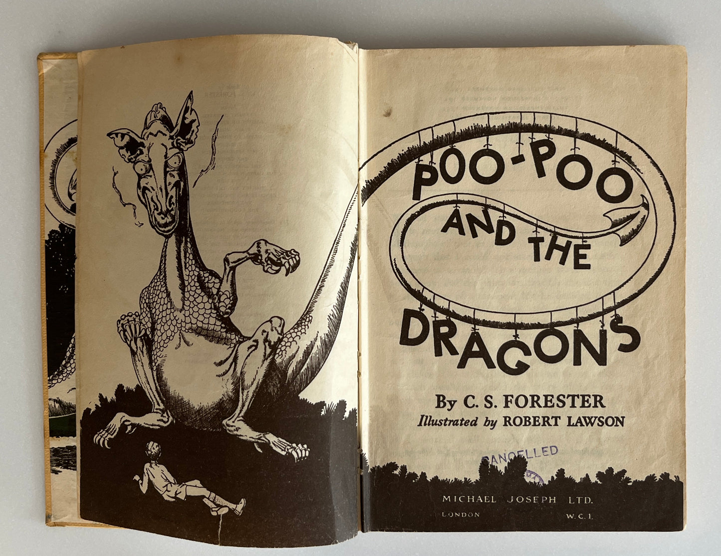 Poo-Poo and the Dragons by C.S. Forester his book for children, HC/DJ, 1963