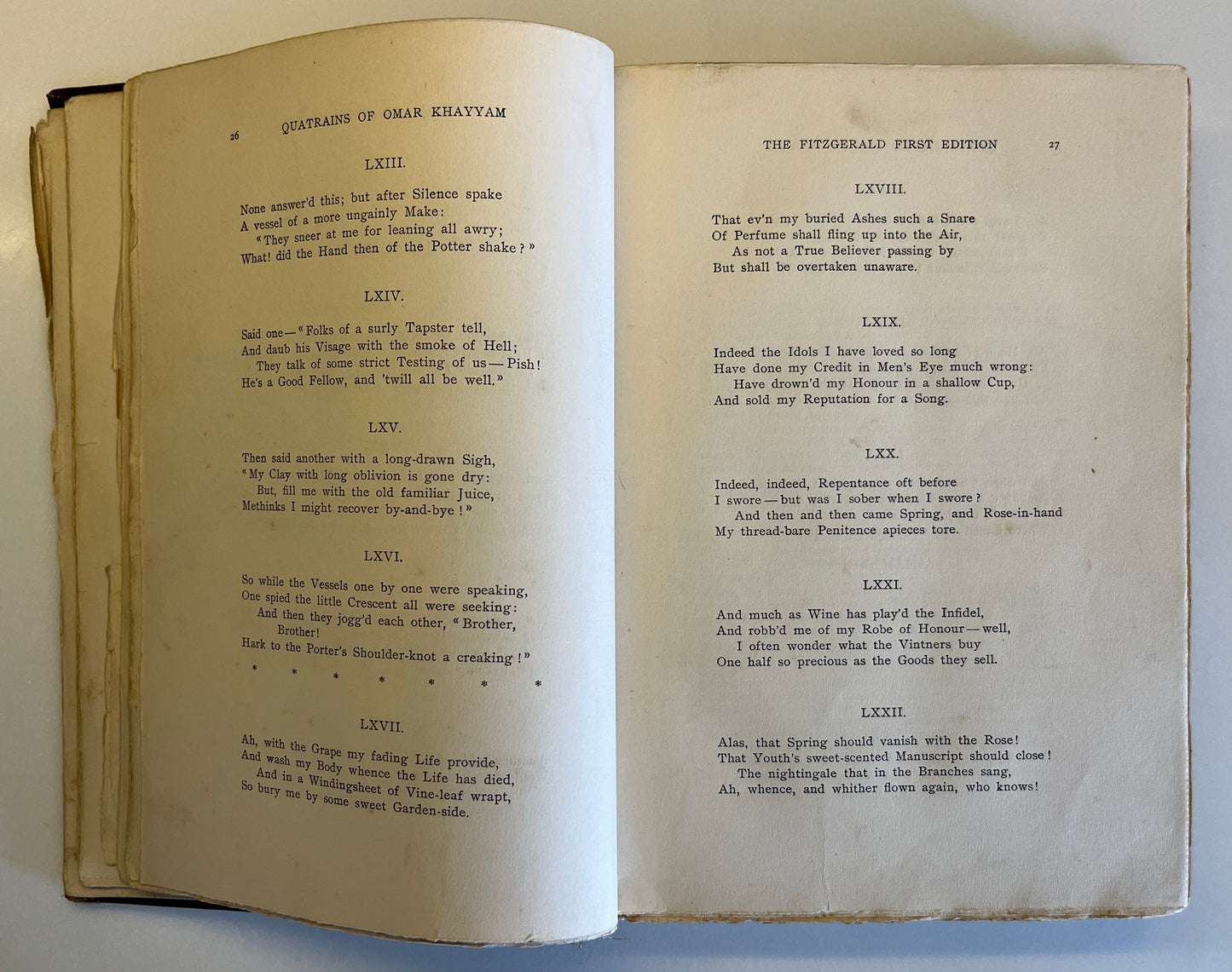 The Sufistic Quatrains Of Omar Khayyam. Translations by Edward Fitzgerald HC 1903