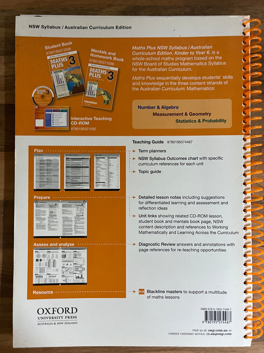 Maths Plus 3 Teaching Guide: NSW Syllabus Stage 2 Australian Curriculum Edition, 2013