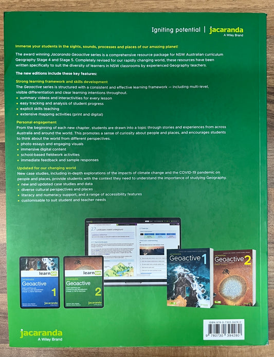 Jacaranda Geoactive 2 NSW AC Geography Stage 5 Student Book+LearnON, 5th Edition