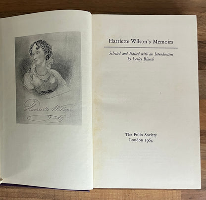 Harriette Wilson's Memoirs, Folio Society, 1964 Hardcover + Slipcase