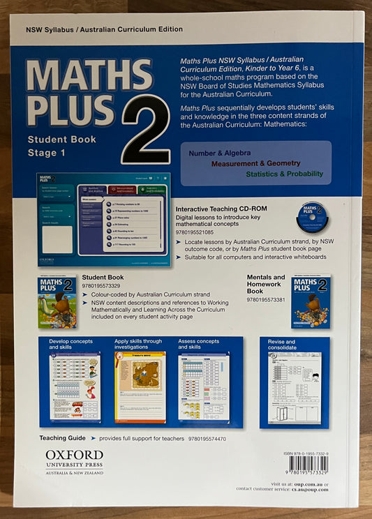 Maths Plus 2 Stage 1 Student Book : NSW Syllabus Australian Curriculum Edition, 2013