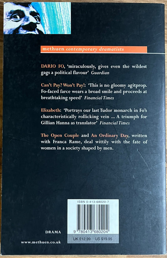 Dario Fo Plays 2: Can't Pay? Won't Pay!; Elizabeth; The Open Couple; An Ordinary Day