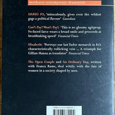 Dario Fo Plays 2: Can't Pay? Won't Pay!; Elizabeth; The Open Couple; An Ordinary Day