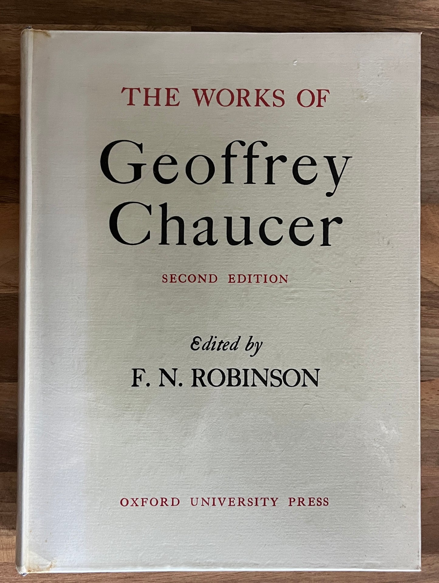 The Works of Geoffrey Chaucer- F N Robinson HC/DJ, 2nd Ed. 1970 (OUP)