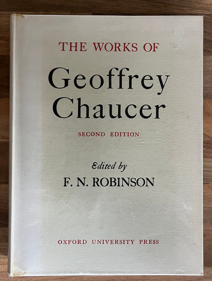 The Works of Geoffrey Chaucer- F N Robinson HC/DJ, 2nd Ed. 1970 (OUP)