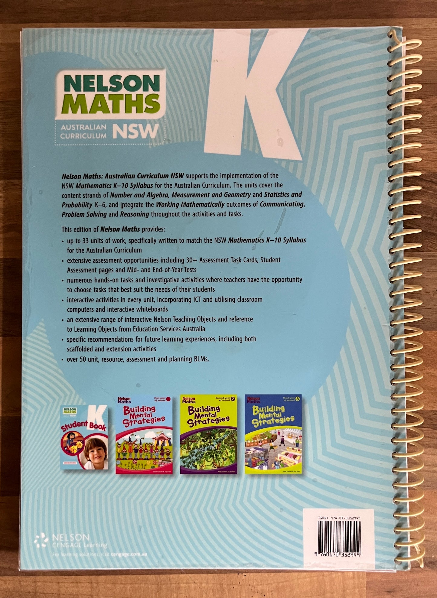 Nelson Maths AC NSW Teacher Resource Book Kindergarten, + Cds, 2014