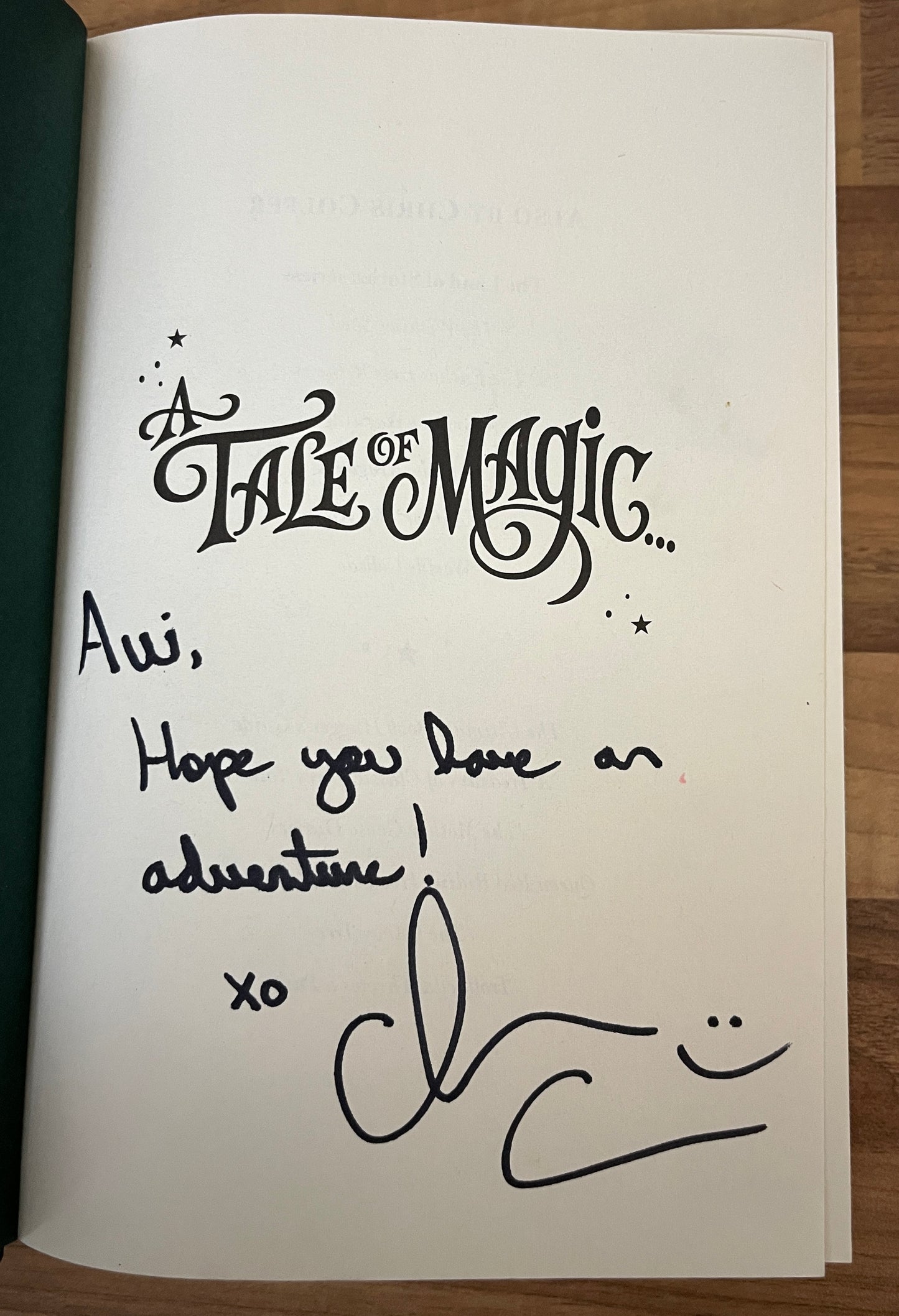 A Tale of Magic by Chris Colfer SIGNED/INSCRIBED  HC/DJ 1st Ed./1st Print