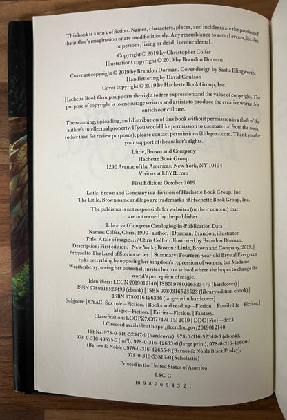 A Tale of Magic by Chris Colfer SIGNED/INSCRIBED  HC/DJ 1st Ed./1st Print