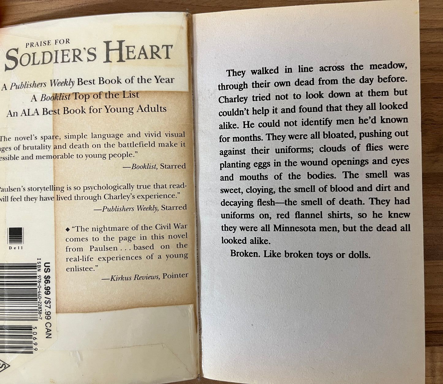 Soldier's Heart by Gary Paulsen (Laurel-Leaf Books)