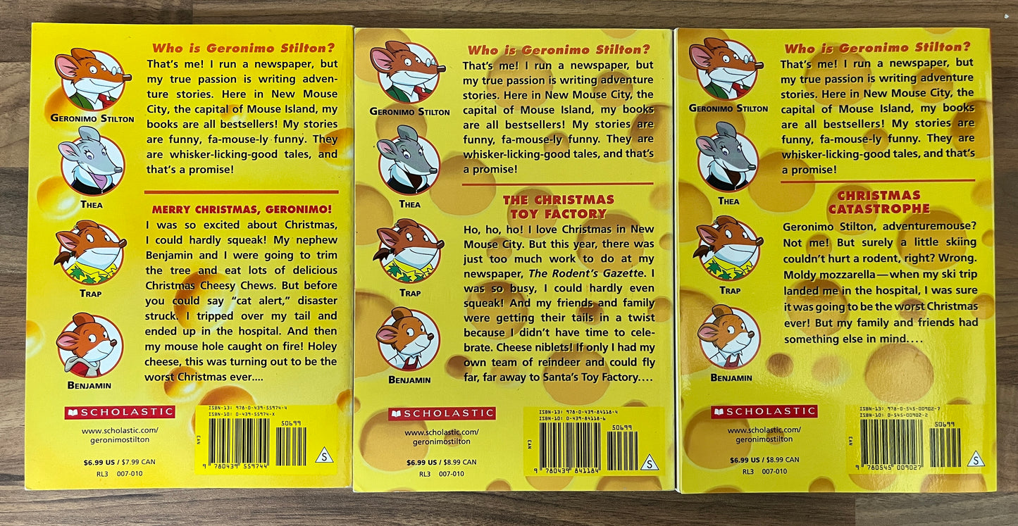 Geronimo Stilton's Christmas Collection Box Set of 3 Books
