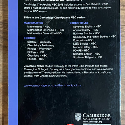 Cambridge Checkpoints HSC Studies of Religion 2018-2019  + Quiz Me More