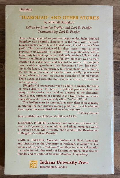 Diaboliad, and Other Stories by Mikhail Bulgakov, Indiana University Press, 1972 'SCARCE'