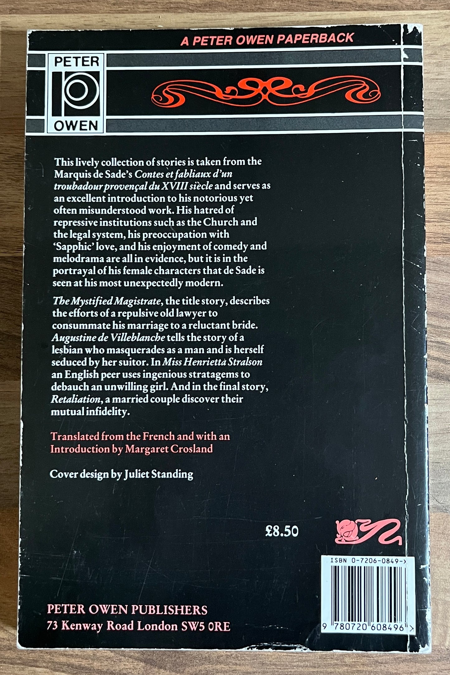 Mystified Magistrate: Four Stories by the Marquis De Sade, Translated by Margaret Crosland